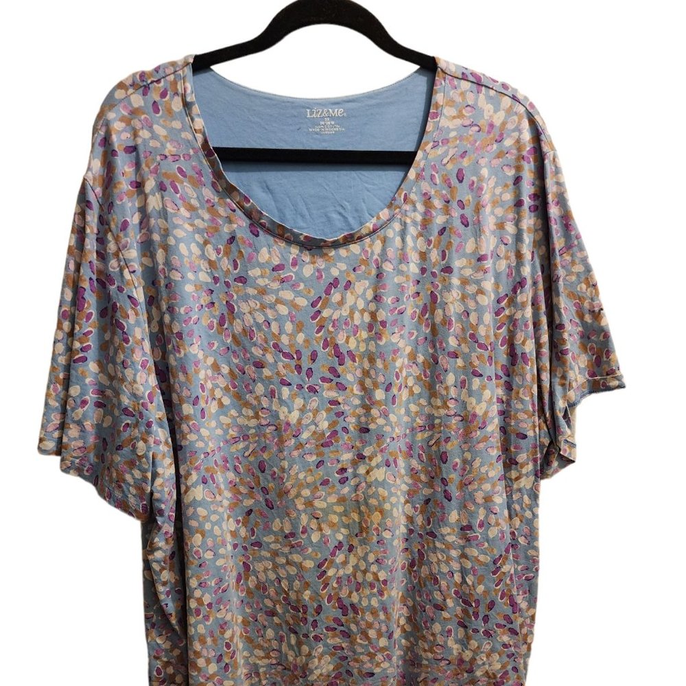 Liz & Me pale blue print tunic